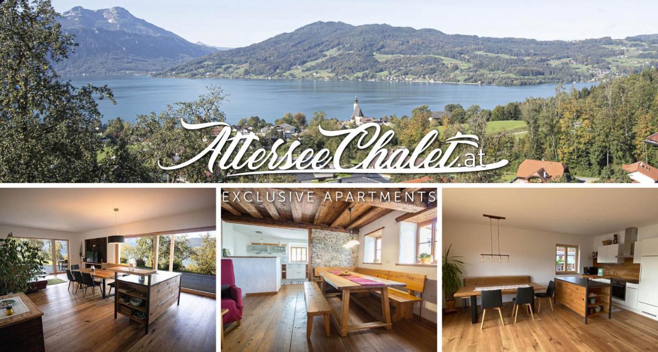 Attersee-Chalet Angermann Familie Spalt Apartman Steinbach am Attersee Kültér fotó