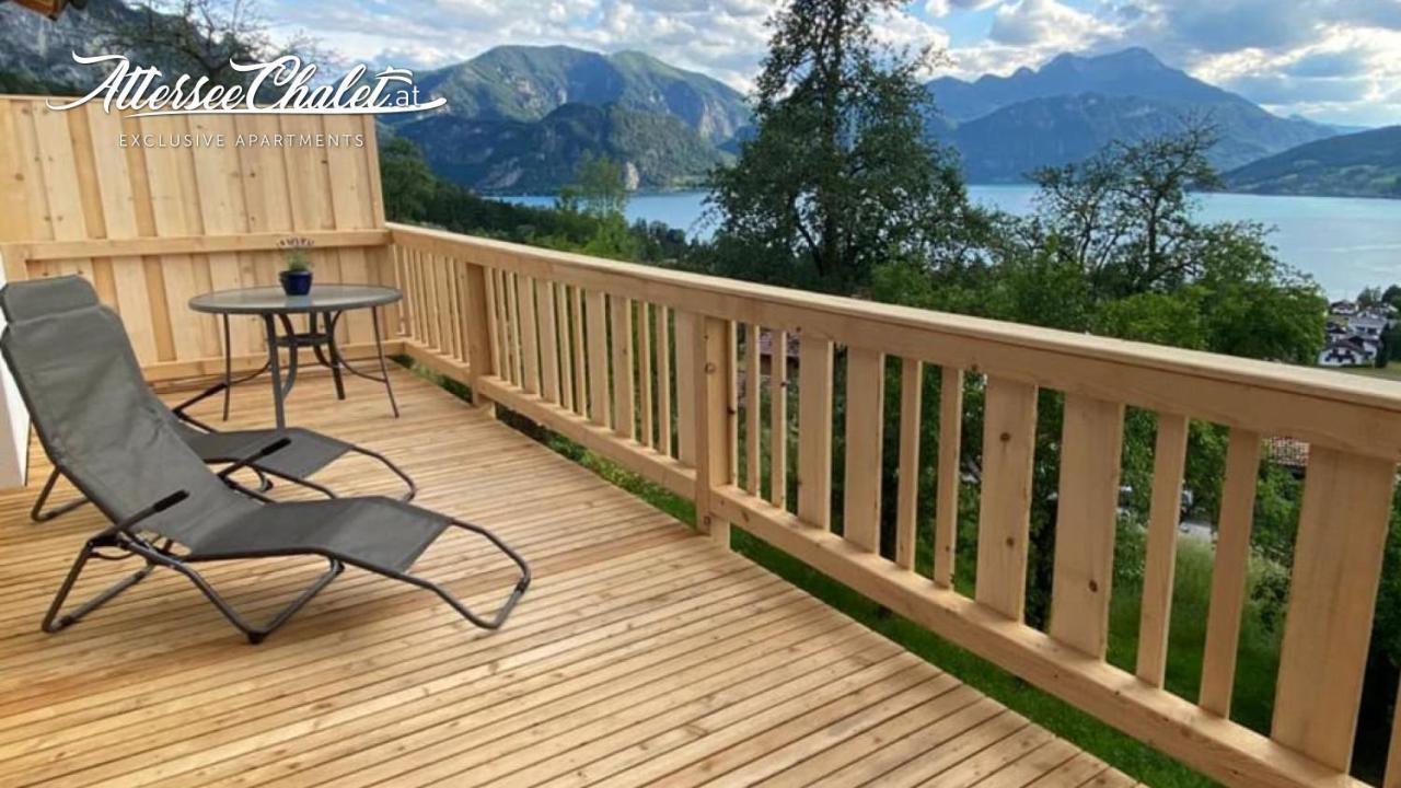 Attersee-Chalet Angermann Familie Spalt Apartman Steinbach am Attersee Kültér fotó